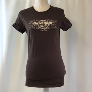 Hard Rock Cafe Lake Tahoe Brown Short Sleeve T-shirt Size XLarge